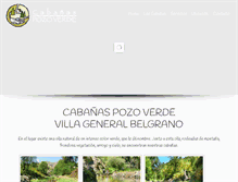 Tablet Screenshot of cabaniaspozoverde.com.ar